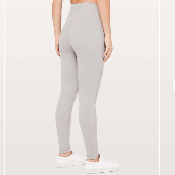Lululemon Wunder Under Pant (High-Rise) *Tech Mesh 28" Dark Chrome Leggings 6 - Picture 8 of 11